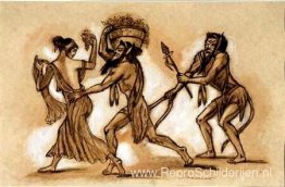Kostuumstudies met mythologische figuren voor ballet "Dionysus" Kostuumstudies met mythologische figuren voor ballet "Dionysus"
