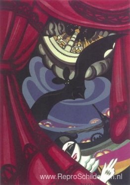 Affiche voor het Chauve-Souris Theater Affiche voor het Chauve-Souris Theater