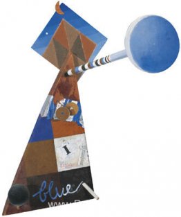 Drie constructies. Nr. 1, 2, 3. Zwart, wit en blauw met een vleu Drie constructies. Nr. 1, 2, 3. Zwart, wit en blauw met een vleu
