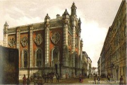 Joodse tempel in de stad Leopold Joodse tempel in de stad Leopold