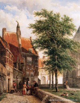 Blik achter de Grote Kerk in Naarden Blik achter de Grote Kerk in Naarden