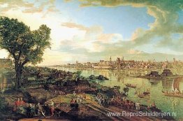 Uitzicht op Warschau vanuit Praag Uitzicht op Warschau vanuit Praag