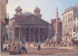 Het Pantheon en het Piazza della Rotonda in Rome Het Pantheon en het Piazza della Rotonda in Rome