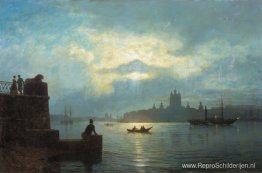 Maanverlichte nacht in Neva Maanverlichte nacht in Neva