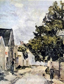 Straat van Barbizon tijdens de zomer Straat van Barbizon tijdens de zomer