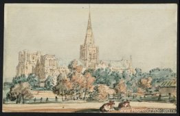 Kathedraal van Chichester vanuit het zuidwesten Kathedraal van Chichester vanuit het zuidwesten