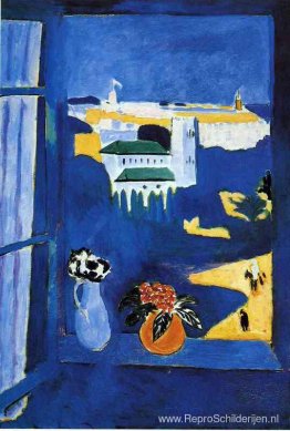 Landschap gezien vanuit een raam Landschap gezien vanuit een raam