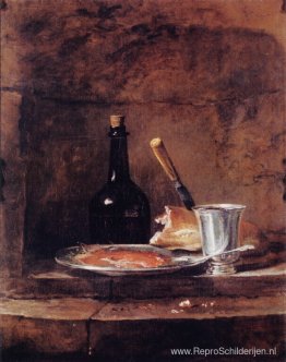 De restjes van een lunch, ook wel de zilveren beker genoemd De restjes van een lunch, ook wel de zilveren beker genoemd