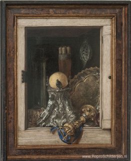 Zilverwerk in een open kast Zilverwerk in een open kast