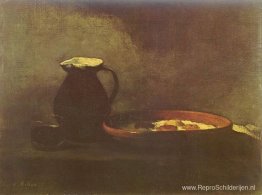 Stilleven met gebakken eieren Stilleven met gebakken eieren