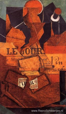 Tabak, krant en fles wijn Tabak, krant en fles wijn