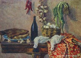 Stilleven. Witte patrijs. Stilleven. Witte patrijs.