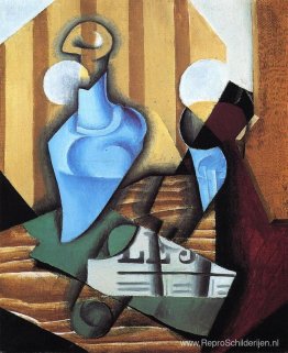 Stilleven met fles en glas Stilleven met fles en glas