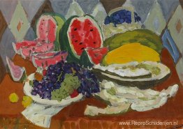 Stilleven met fruit en watermeloen Stilleven met fruit en watermeloen
