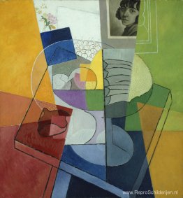 Stilleven. Centrifugale uitbreiding van kleuren. Stilleven. Centrifugale uitbreiding van kleuren.