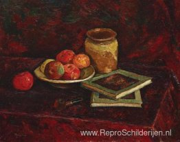 Stilleven met pijp en boeken Stilleven met pijp en boeken