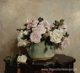 Een schaal met rozen Een schaal met rozen