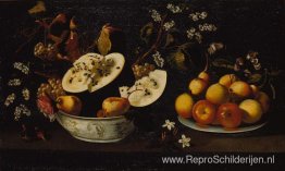Stilleven met fruit en bloemen Stilleven met fruit en bloemen