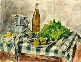 De fles witte wijn De fles witte wijn