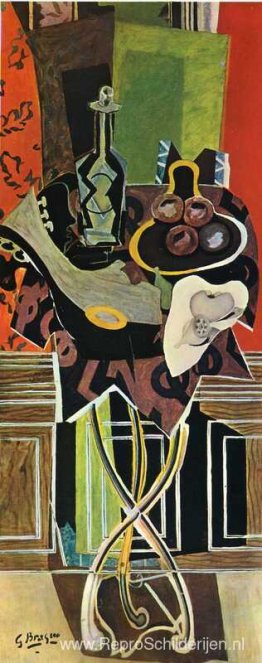 Een rood voetstuk Een rood voetstuk