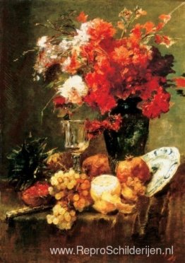 Stilleven met bloemen en fruit Stilleven met bloemen en fruit
