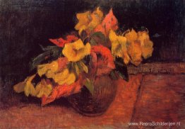 Teunisbloemen in de vaas Teunisbloemen in de vaas