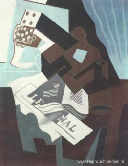 Stilleven met gitaar, boek en krant Stilleven met gitaar, boek en krant