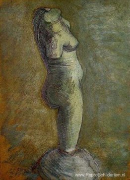 Gipsen beeldje van een vrouwentorso Gipsen beeldje van een vrouwentorso