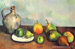 Stilleven, kruik en fruit Stilleven, kruik en fruit