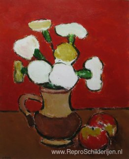 Witte bloemen en appels Witte bloemen en appels