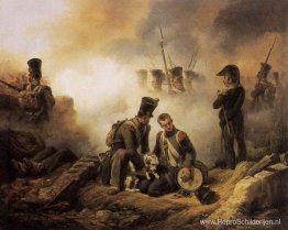 De hond van het regiment gewond De hond van het regiment gewond