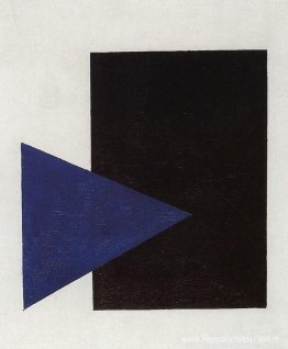 Suprematisme met blauwe driehoek en zwart vierkant Suprematisme met blauwe driehoek en zwart vierkant