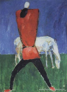 Mens met paard Mens met paard