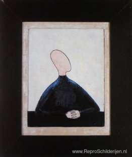 Zittende figuur met gevouwen handen Zittende figuur met gevouwen handen