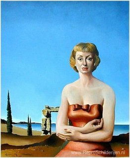 Portret van een vrouw in zeegezicht Portret van een vrouw in zeegezicht