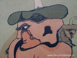 Surrealistische wezens op groene achtergrond Surrealistische wezens op groene achtergrond