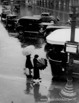 Rue de Rivoli, onder de regen Rue de Rivoli, onder de regen