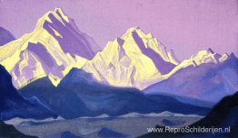 Himalaya. Zonsondergang. Himalaya. Zonsondergang.