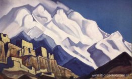 Tibet. Klooster in de bergen. (Rakaposhi) Tibet. Klooster in de bergen. (Rakaposhi)