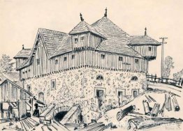 Plungės, watermolen Plungės, watermolen