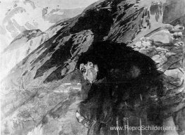 Demon kijkt naar de vallei Demon kijkt naar de vallei