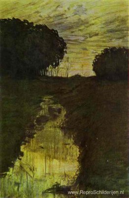 Landschap in de avond. Martysjkino Landschap in de avond. Martysjkino