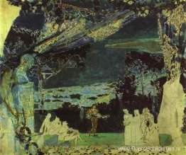 Italian Night in Naples (Schets voor het gordijn in Russian Priv Italian Night in Naples (Schets voor het gordijn in Russian Priv