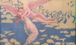 Paneel 7. Cupido draagt Psyche naar de hemel Paneel 7. Cupido draagt Psyche naar de hemel