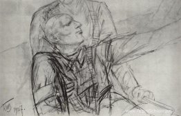 Tekening voor het schilderij Dood van commissaris Tekening voor het schilderij Dood van commissaris