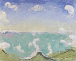 Landschap bij Caux met toenemende bewolking Landschap bij Caux met toenemende bewolking