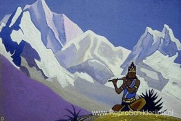 Krishna. Magische fluit. Krishna. Magische fluit.