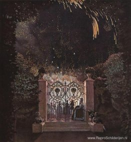 Vuurwerk in het park Vuurwerk in het park