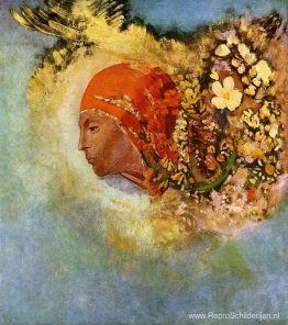 Hoofd met bloemen Hoofd met bloemen