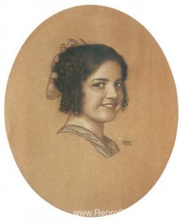Portret van de dochter Mary Stuck Portret van de dochter Mary Stuck